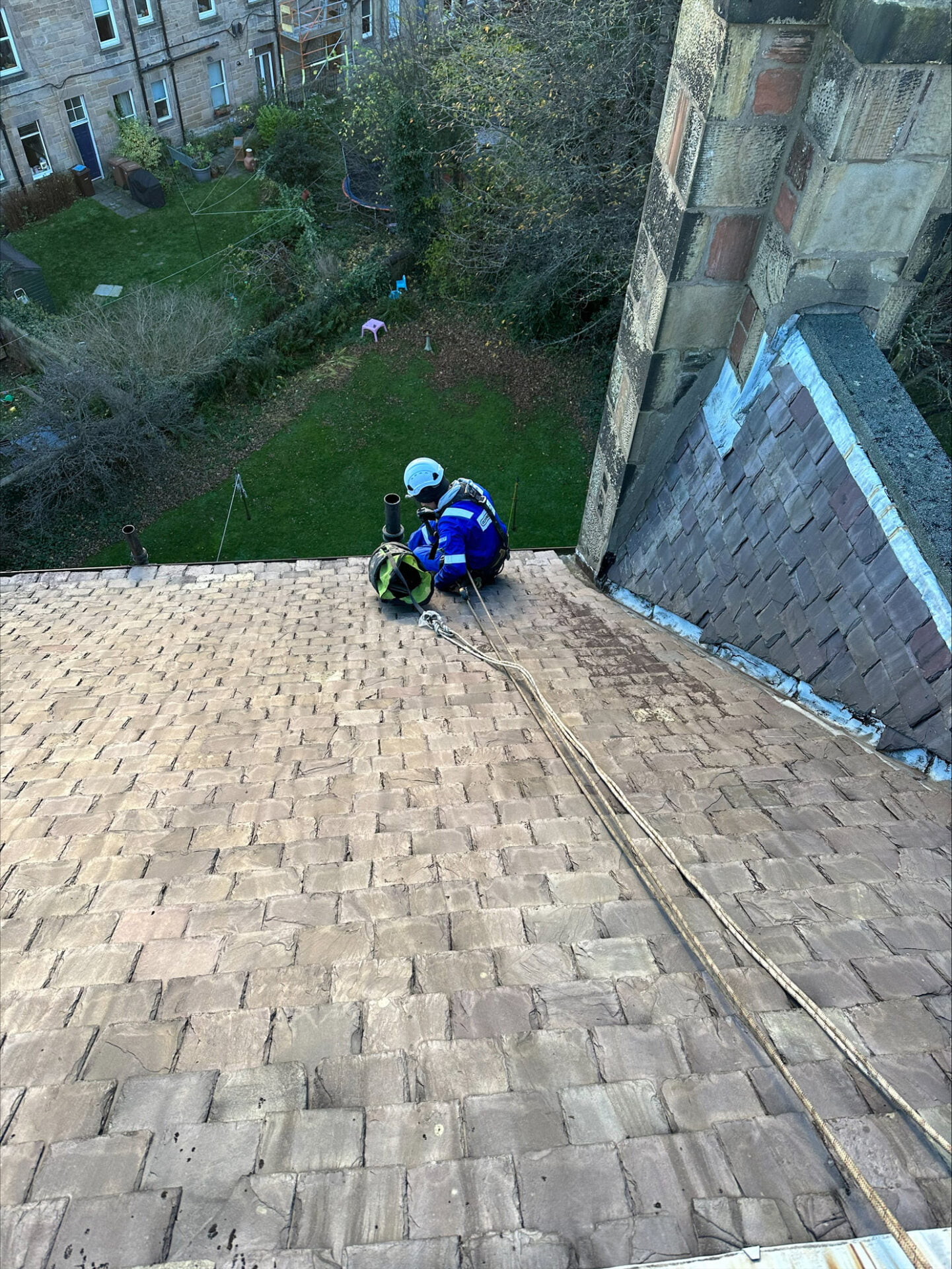 Edinburgh rope access slate repairs